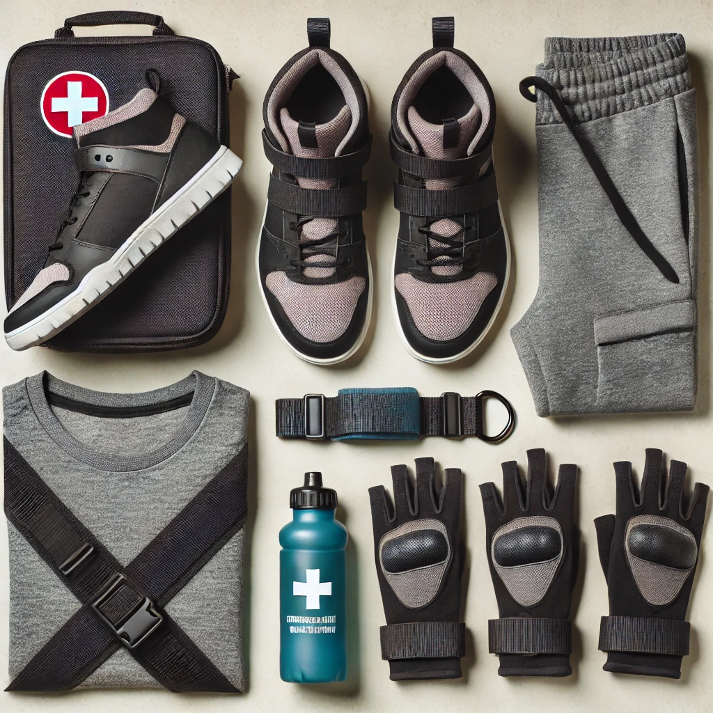 éléments essentiels pour débuter le parkour en toute sécurité (chaussures adaptées, protections, kit de secours)