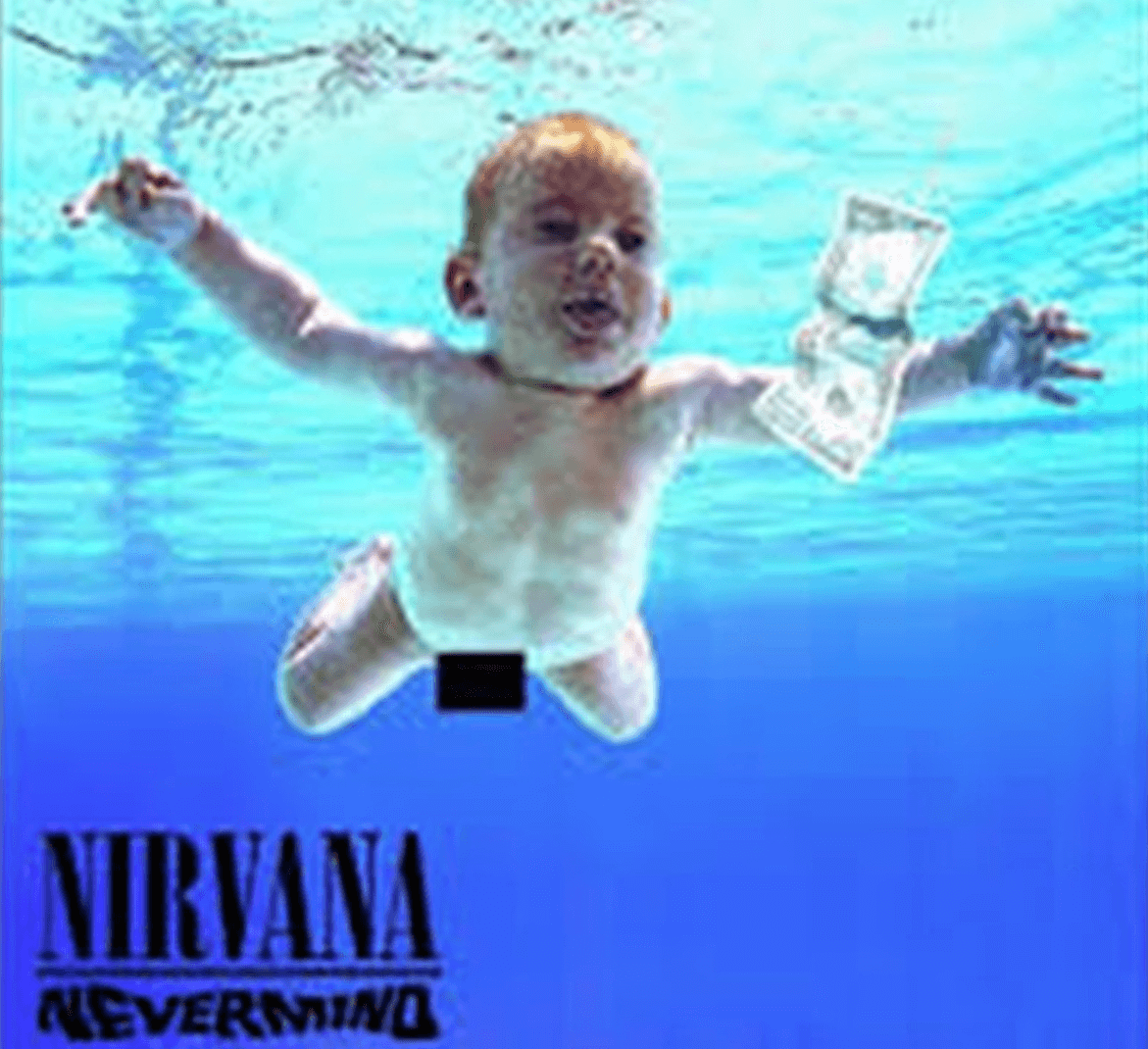 Pochette de l'album Nevermind de Nirvana, sorti en 1991