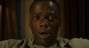 Get Out, de Jordan Peele. ici, Chris, le protagoniste, comprend toute la vérité sur sa belle-famille...